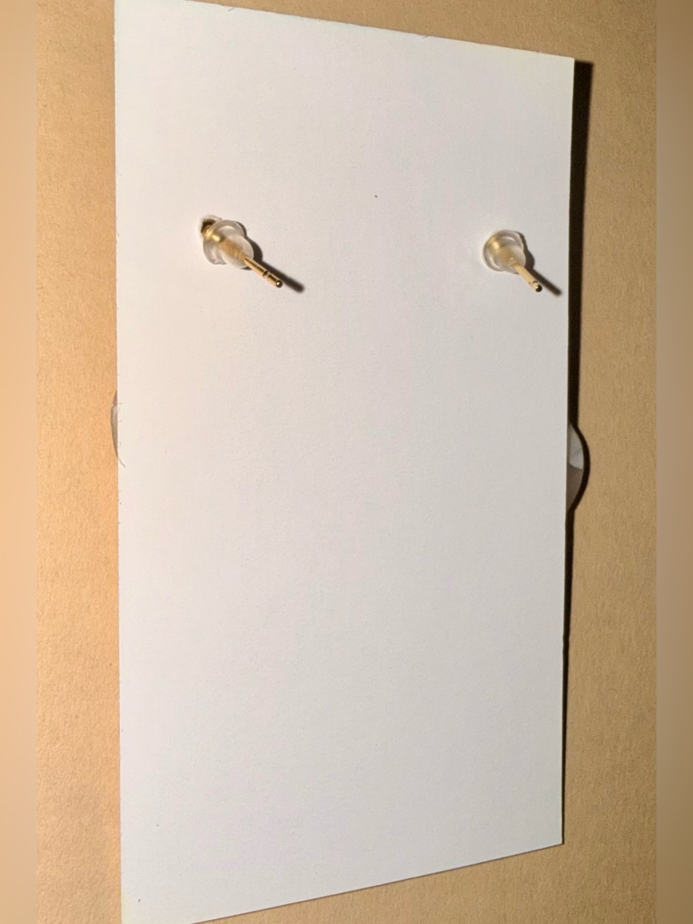 Tulis_Jewelry, Cream Marble Drop Earrings with Gold Hooks, NWT, Handmade in PR - Picture 3 of 3